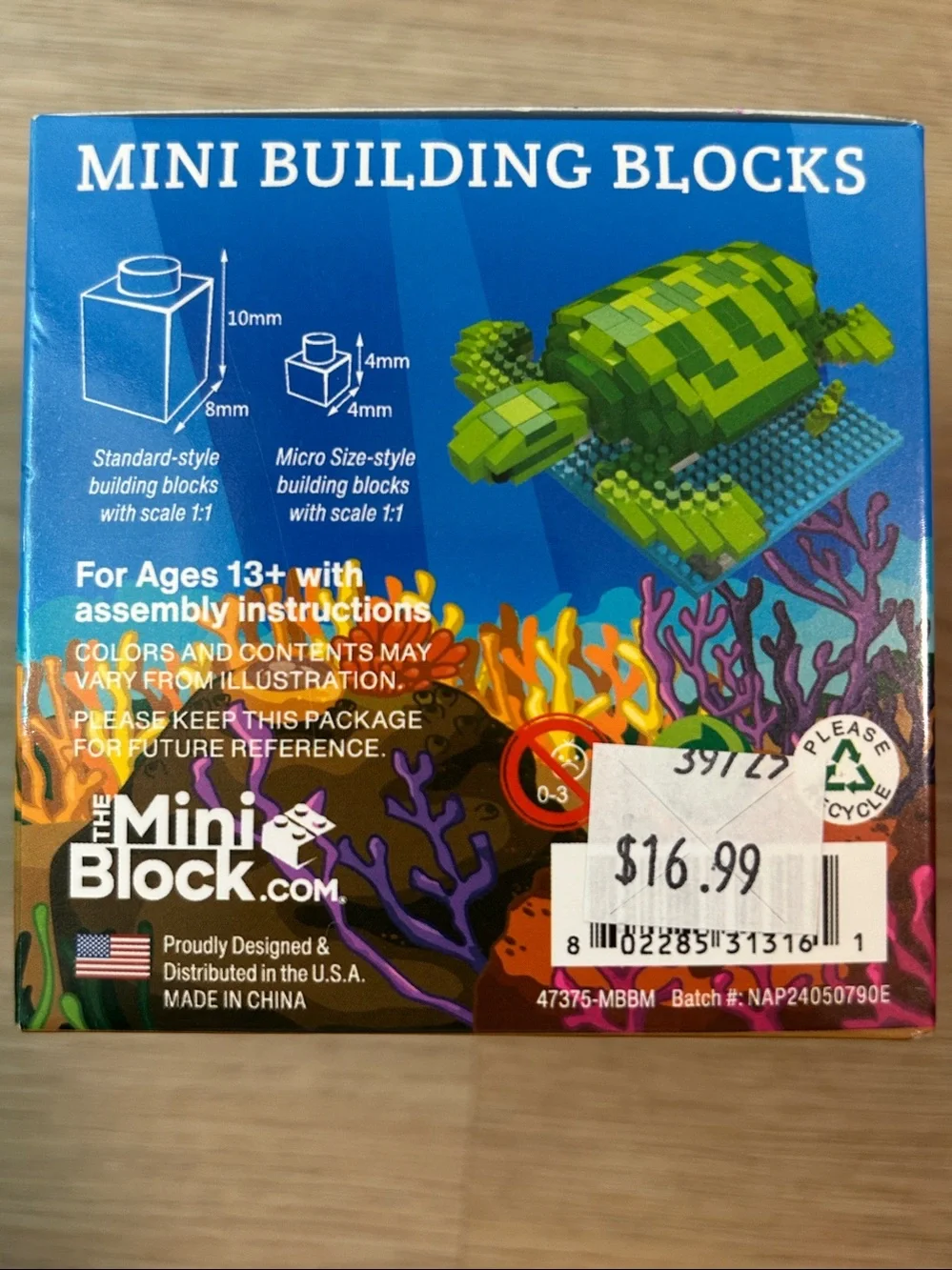 Mini Building Blocks Green Sea Turtle Toy Green Mini Building Blocks Sea Turtle